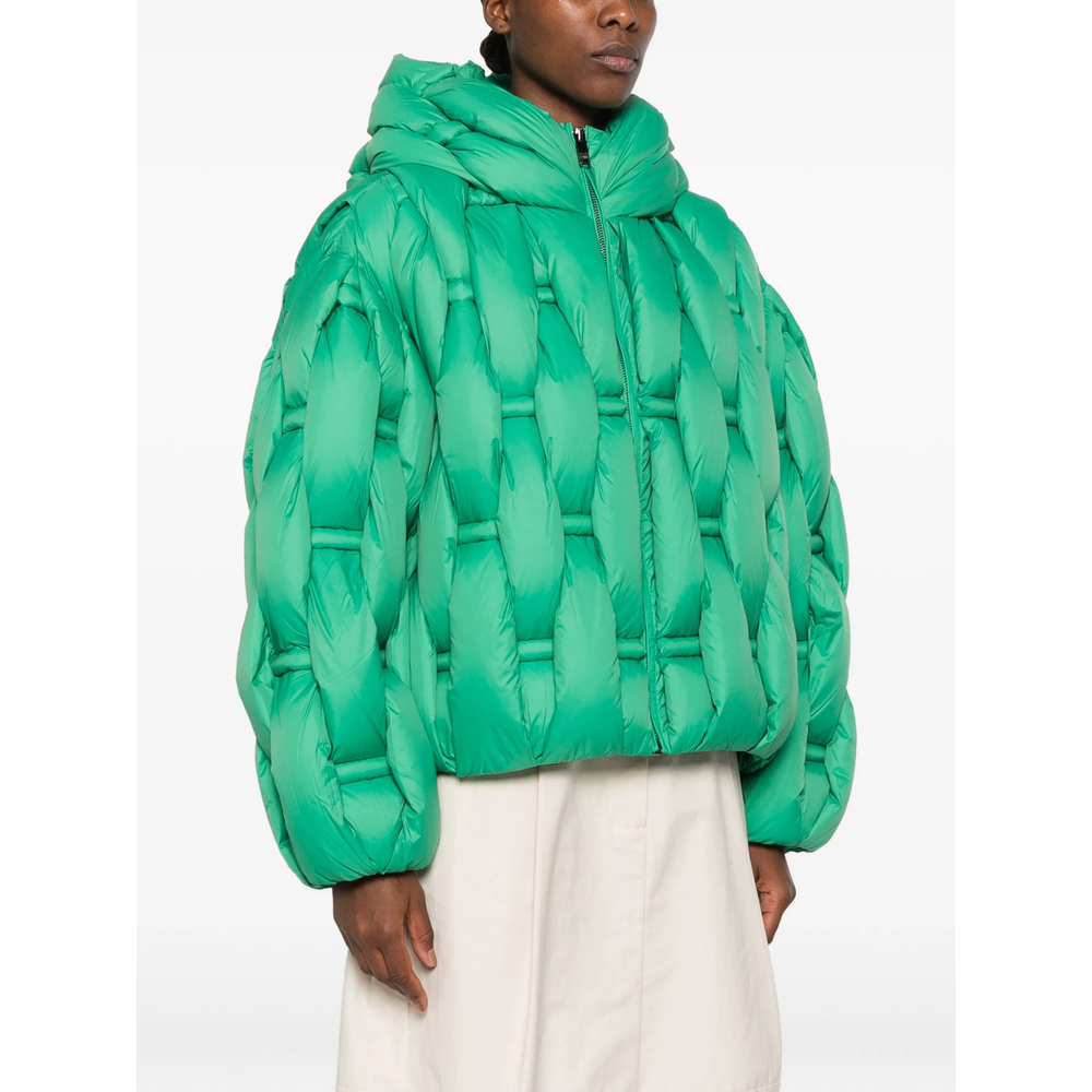 Woven-Effect Hooded Jacket