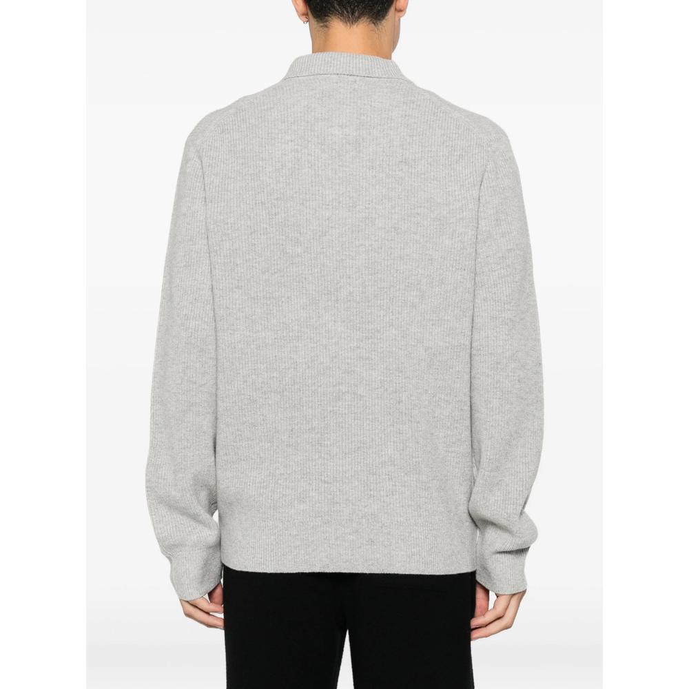 Samsøe Samsøe Ribbed-Knit Quarter-Zip Polo Shirt