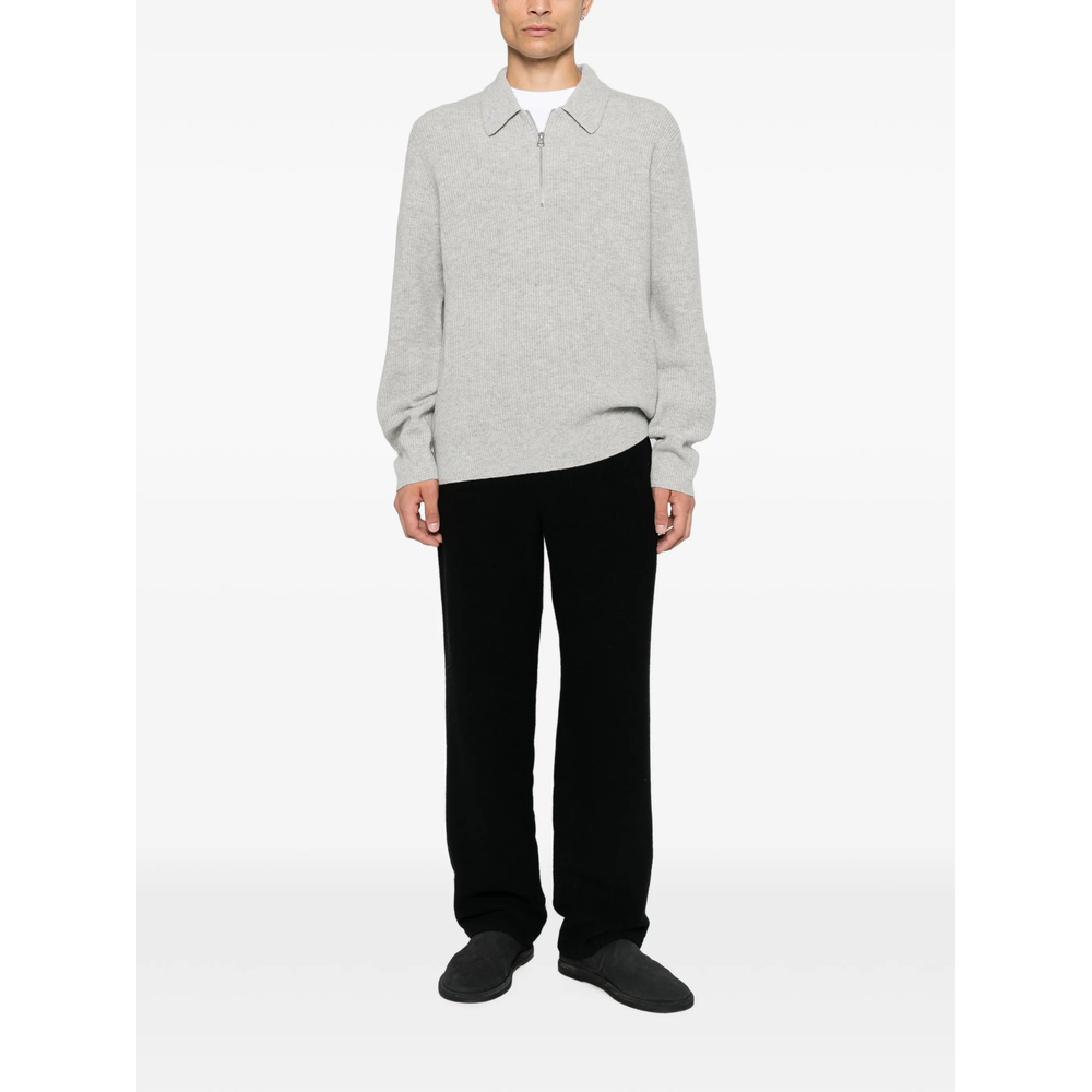 Samsøe Samsøe Ribbed-Knit Quarter-Zip Polo Shirt