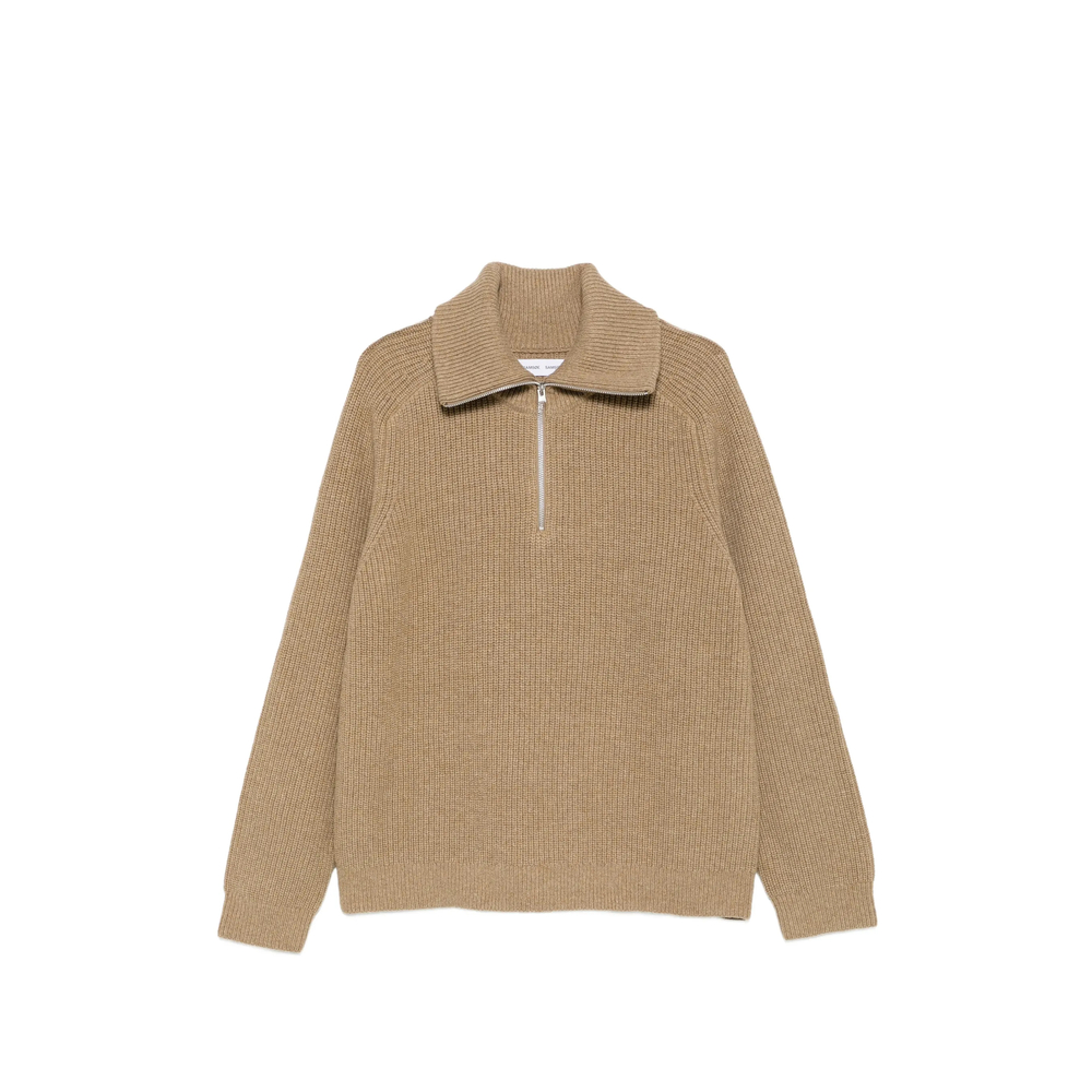 Samsøe Samsøe Sarick Ribbed-Knit Quarter-Zip Sweater