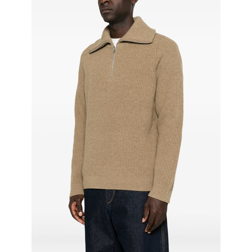 Samsøe Samsøe Sarick Ribbed-Knit Quarter-Zip Sweater
