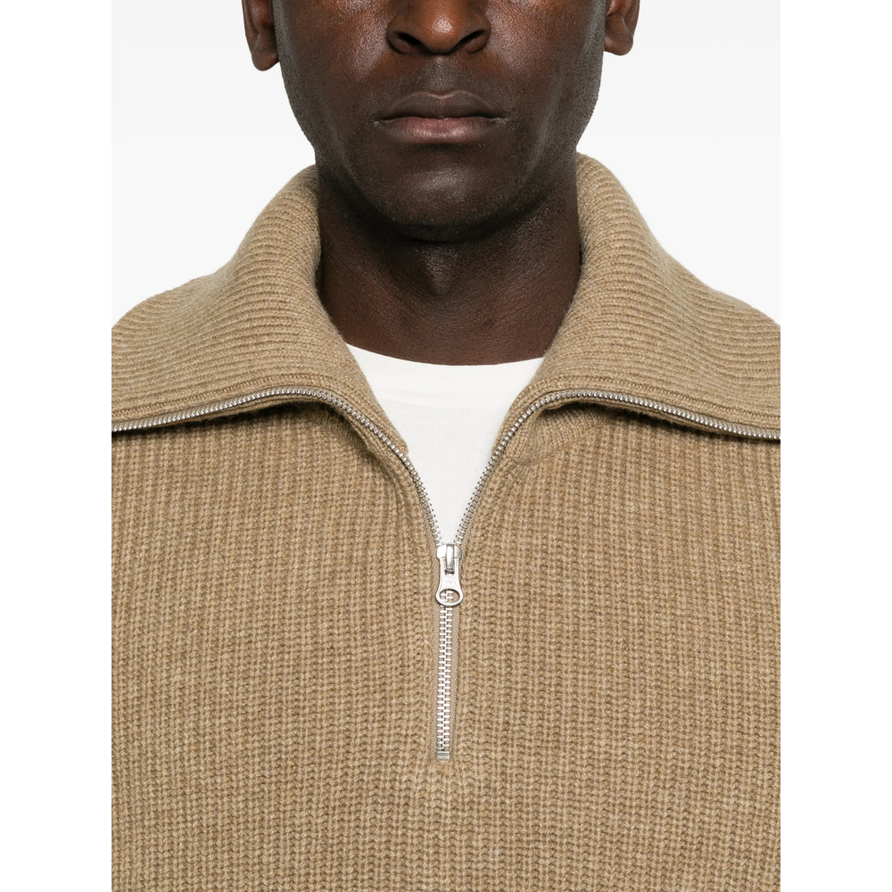Samsøe Samsøe Sarick Ribbed-Knit Quarter-Zip Sweater