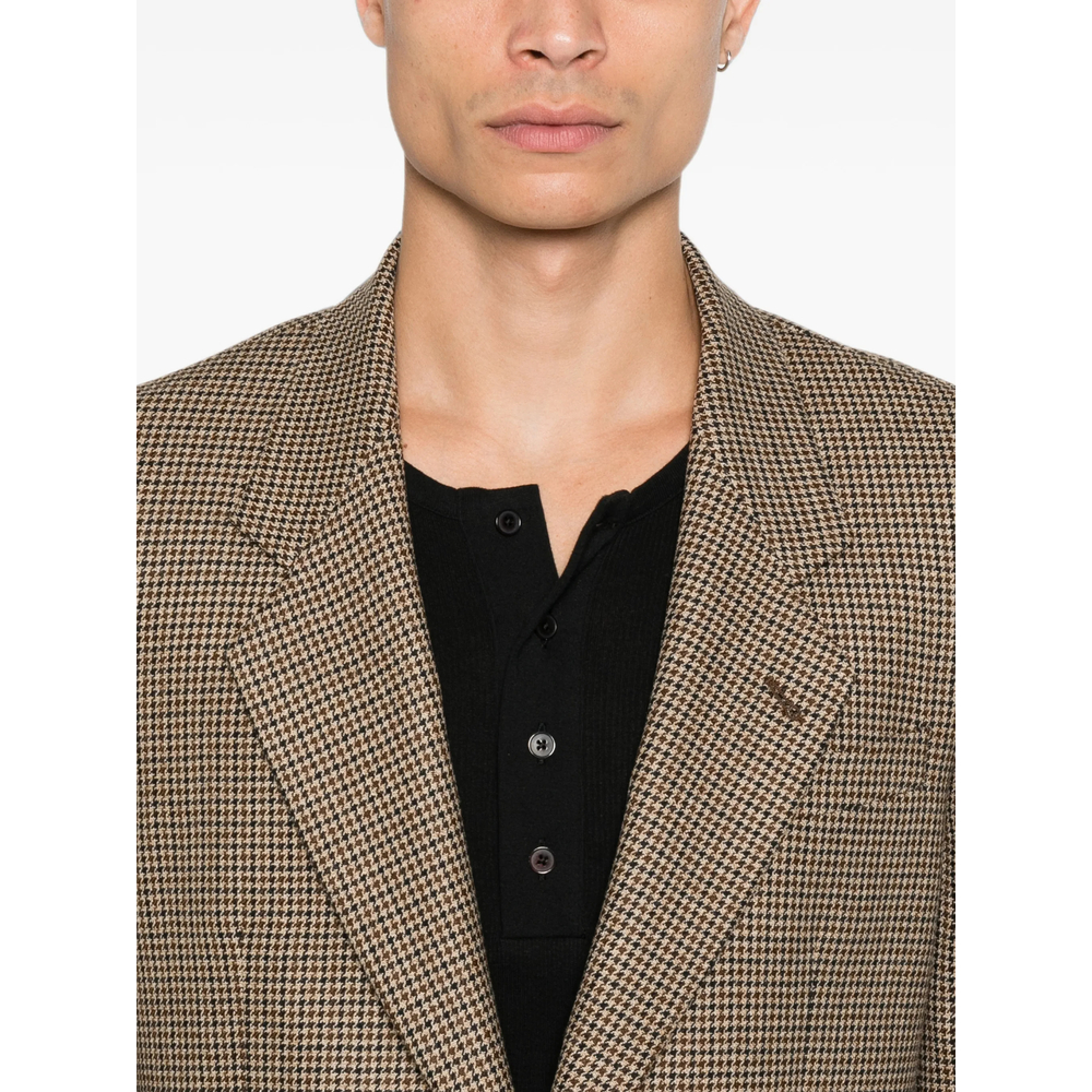 Houndstooth-Pattern Blazer