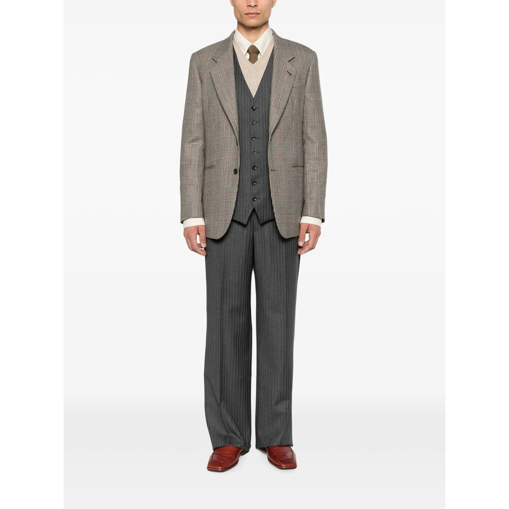 Prince Of Wales Check Single-Breasted Blazer