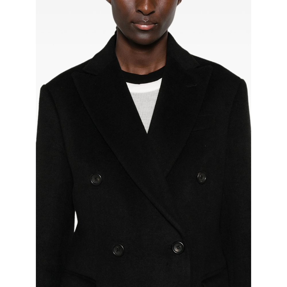 Double-Breasted Peaked-Lapels Coat
