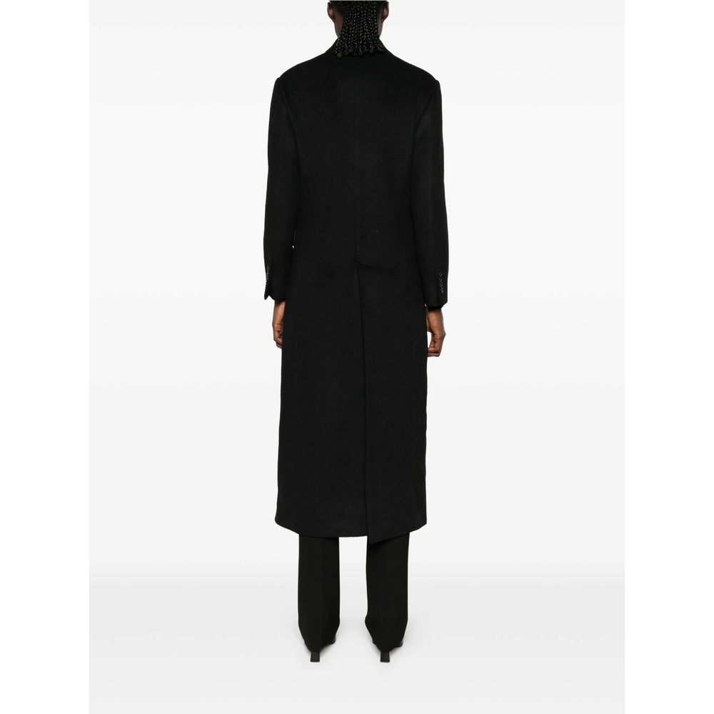 Double-Breasted Peaked-Lapels Coat