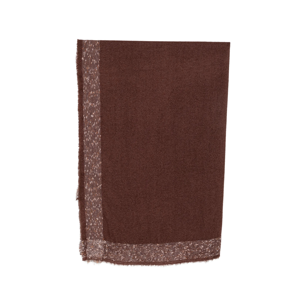 Faliero Sarti Brunetta Fringed Bouclé-trim Scarf
