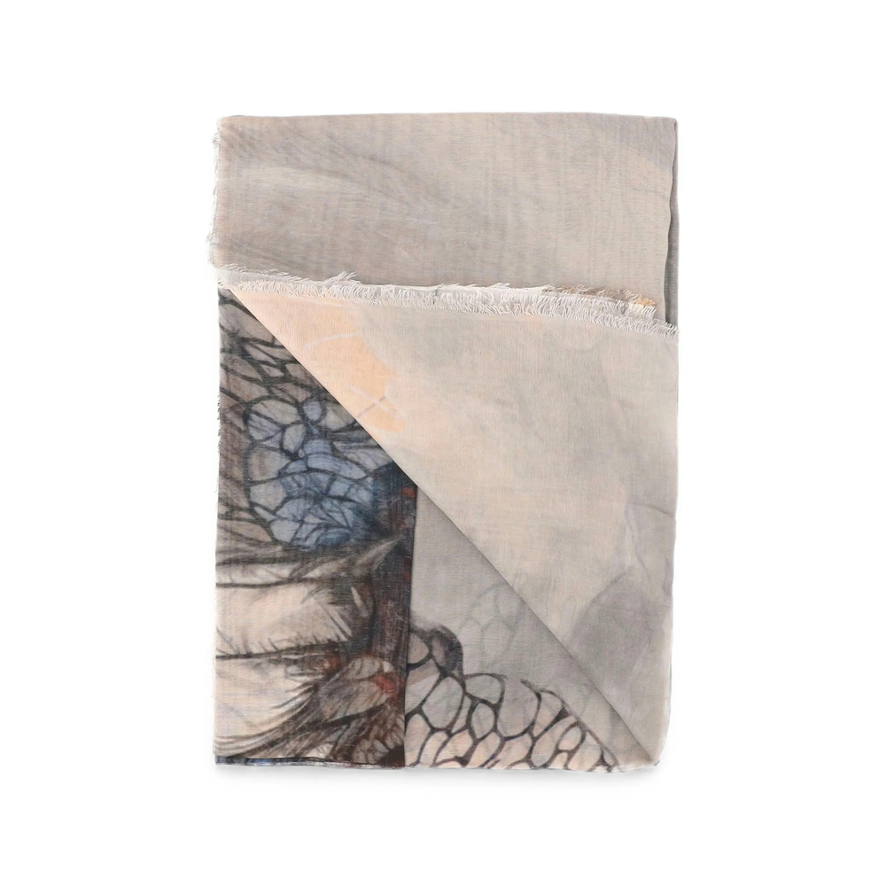 Faliero Sarti Patterned Fringed Scarf