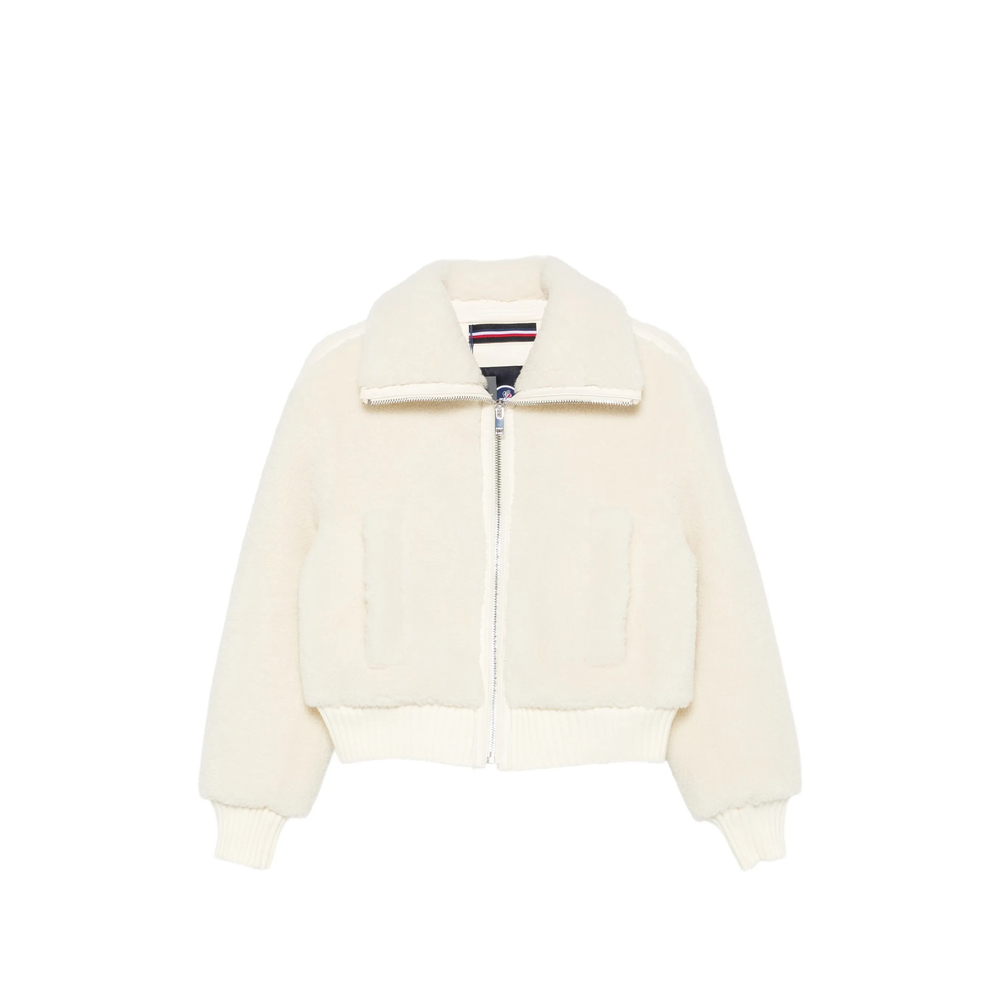 Mesly Shearling-Texture Zip-Up Jacket