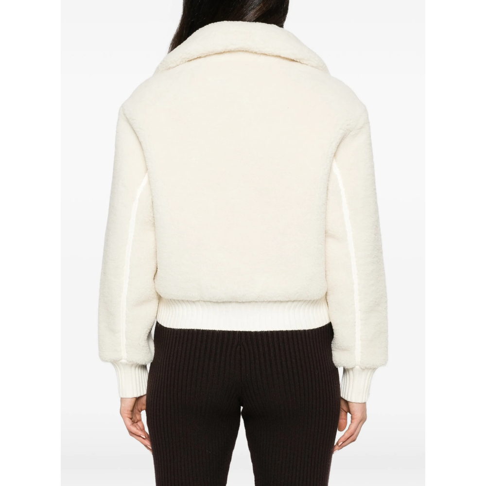 Mesly Shearling-Texture Zip-Up Jacket