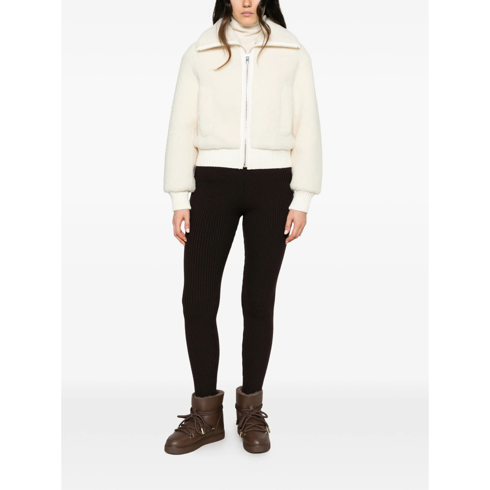 Mesly Shearling-Texture Zip-Up Jacket