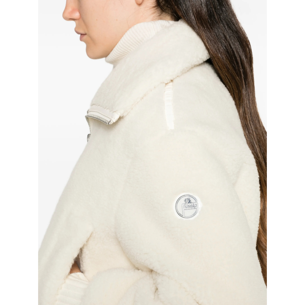 Mesly Shearling-Texture Zip-Up Jacket