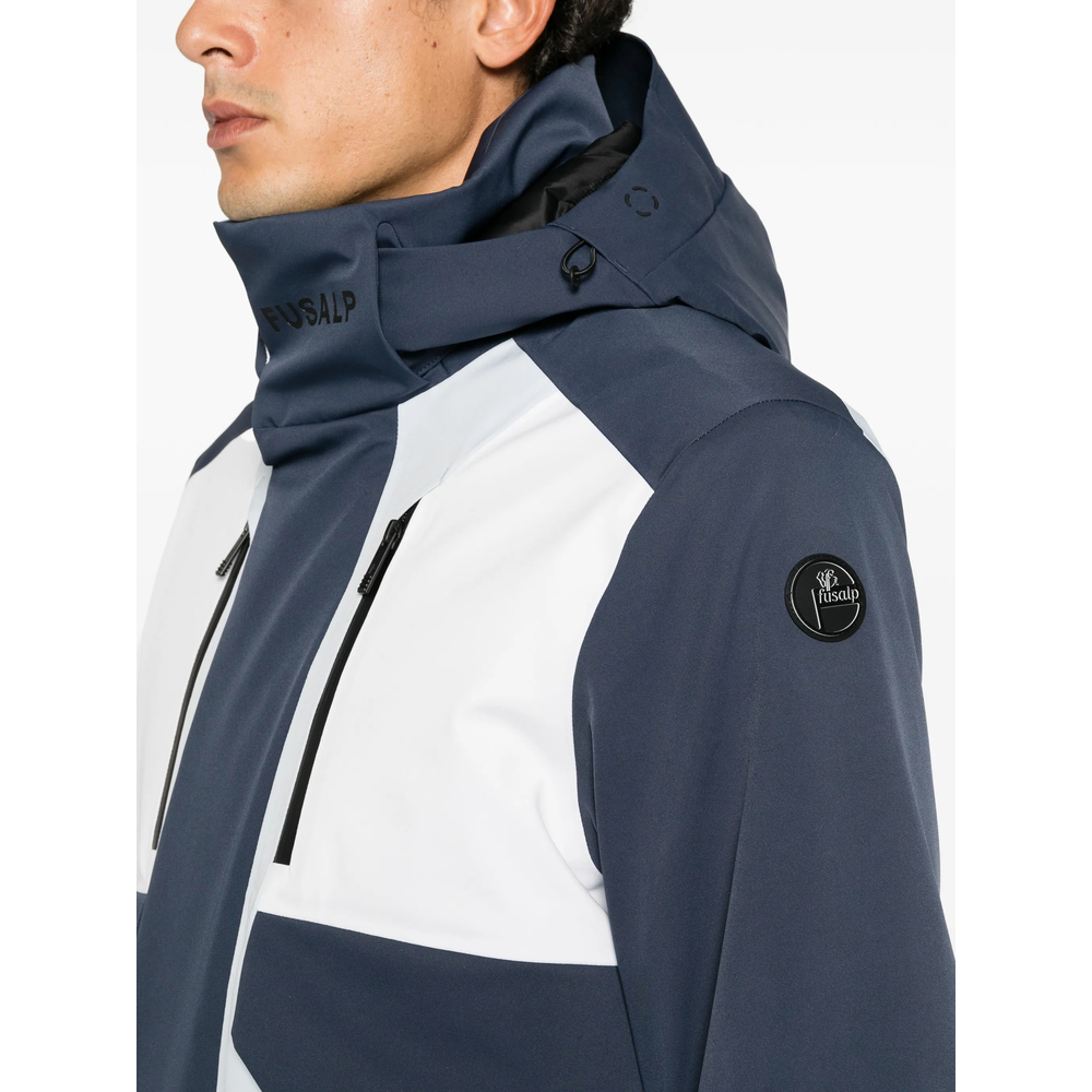 John Colour-Block Hooded Ski Jacket