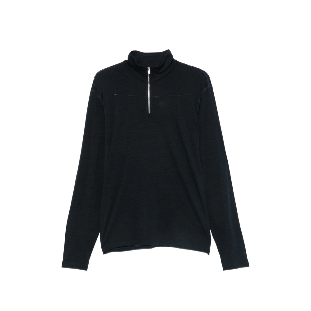 Quarter-Zip High-Neck Sweater