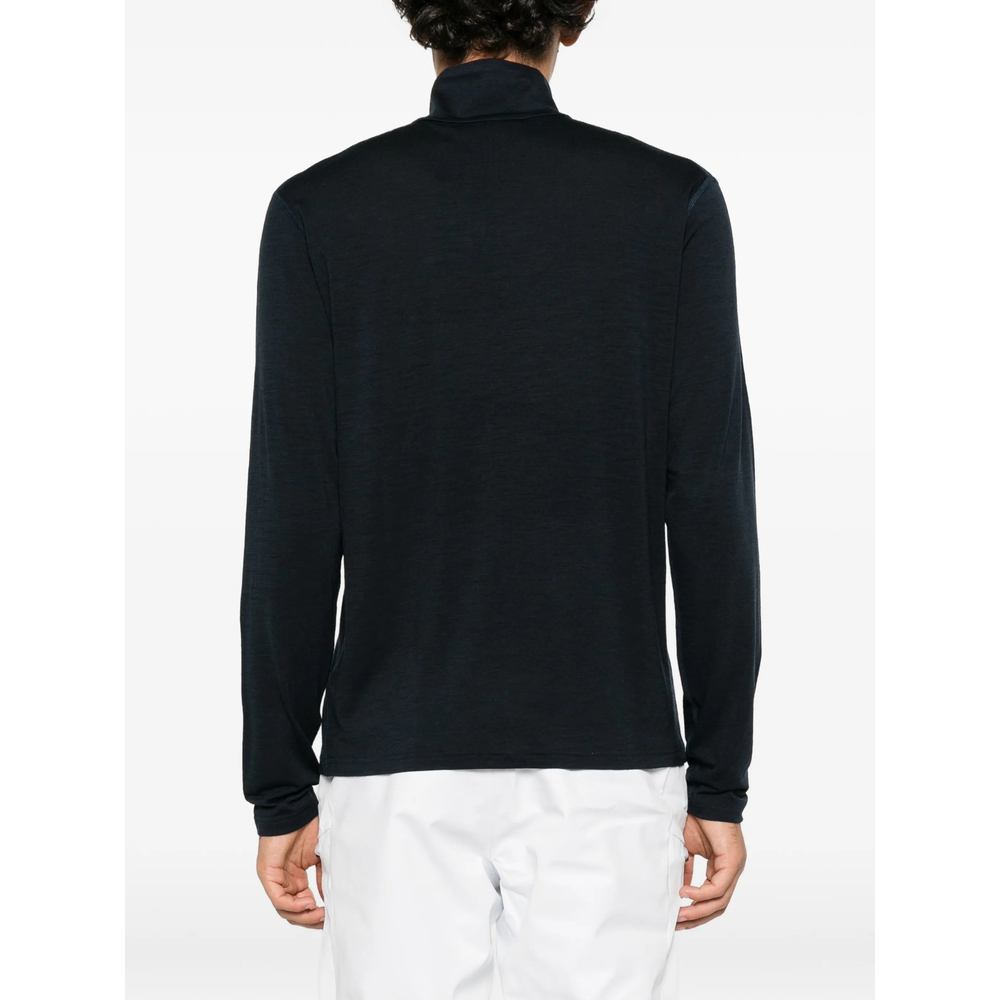 Quarter-Zip High-Neck Sweater