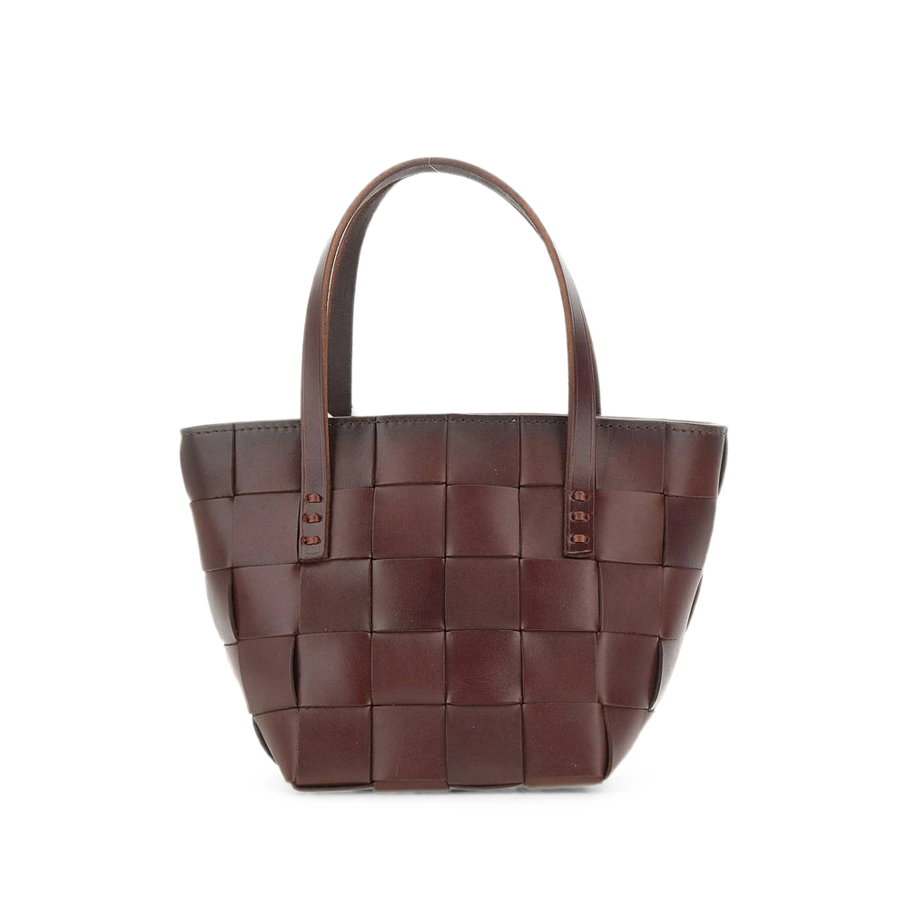 Dragon Diffusion Mini Japan Leather Tote Bag In Brown