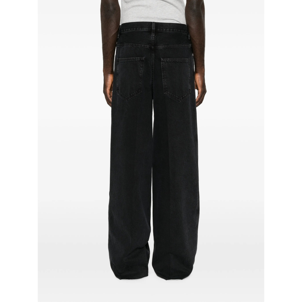 Pressed-Crease Wide-Leg Jeans