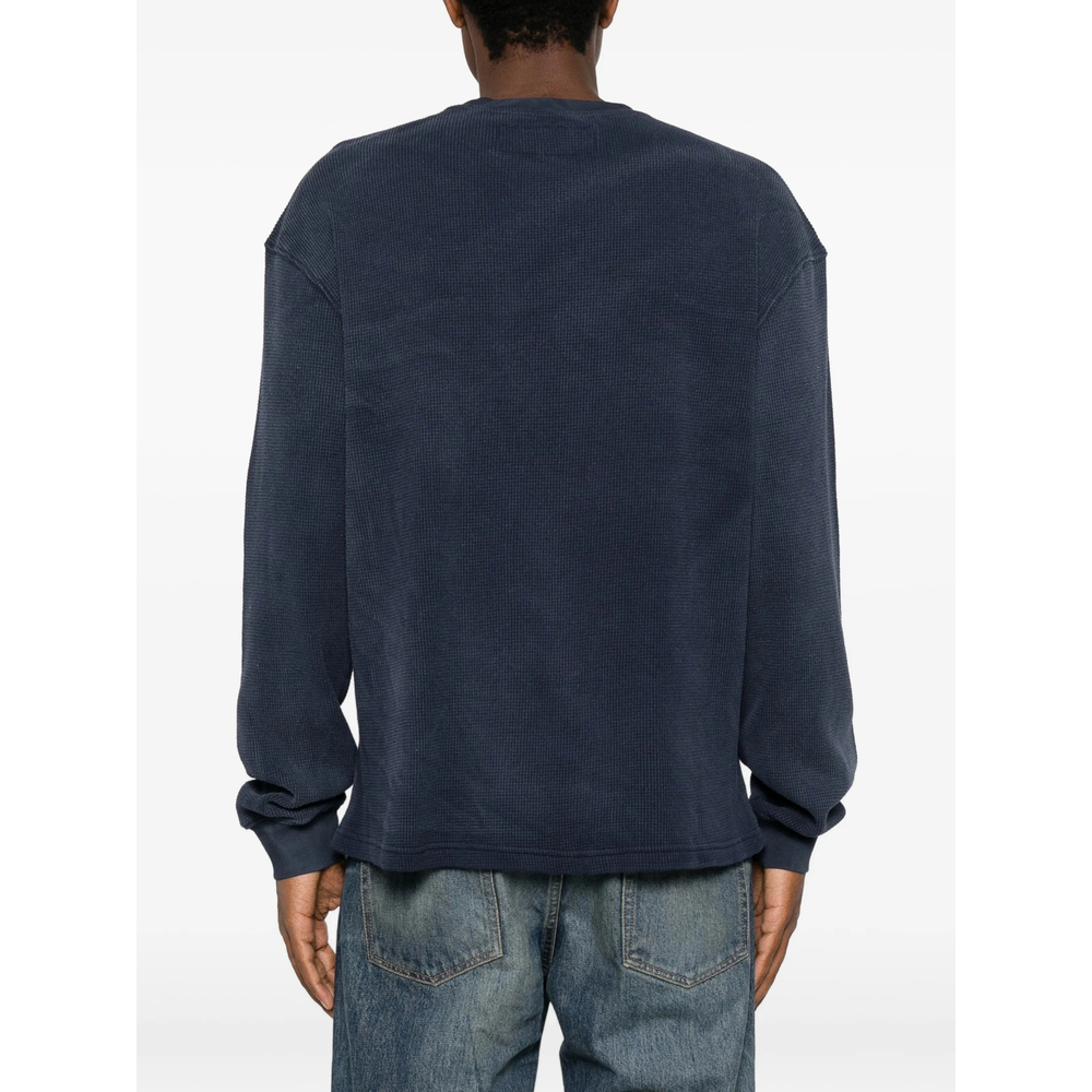 Eagle-Print Waffle-Knit Long-Sleeve T-Shirt