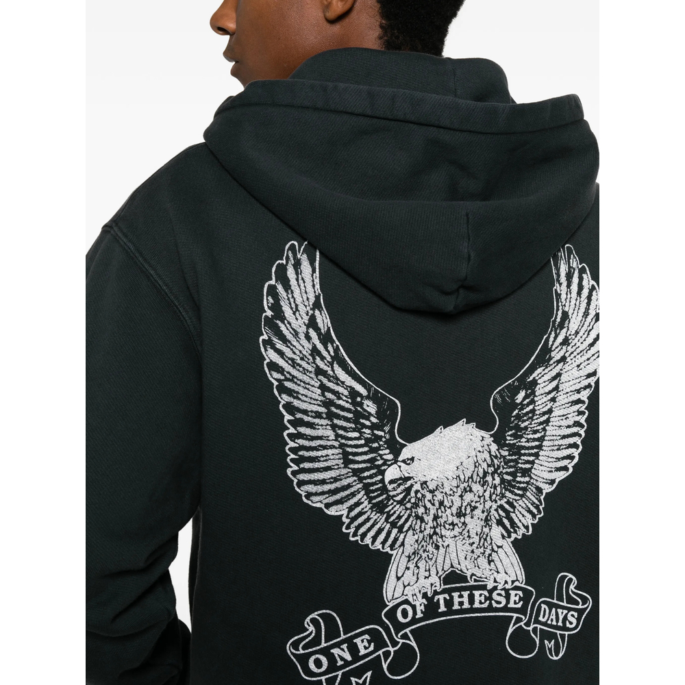 Graphic-Print Zip-Up Hoodie