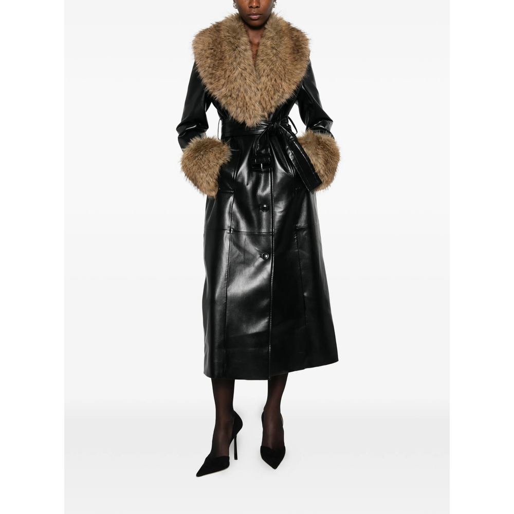 Stand Estella Faux-Fur Belted Coat