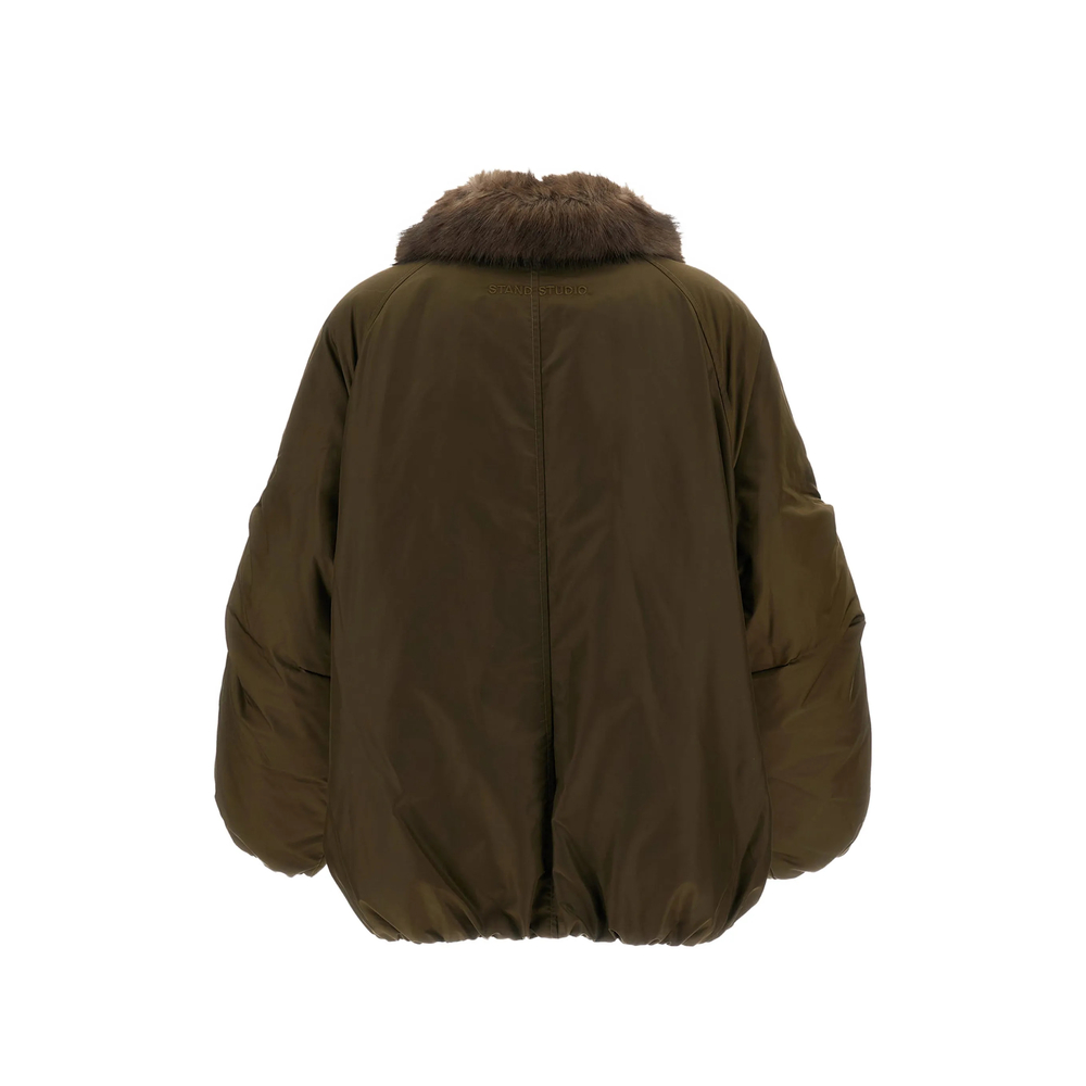 Stand Thilda Faux-Fur Collar Bomber Jacket
