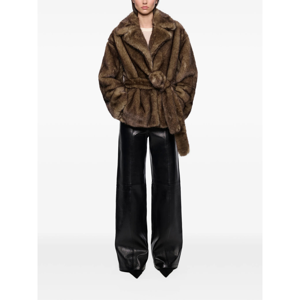 Stand Silena Faux-Fur Belted Jacket