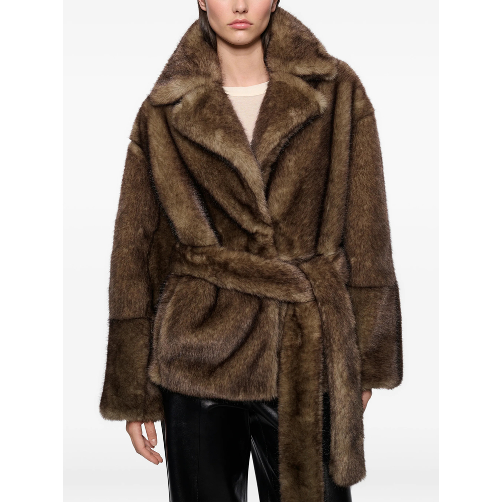 Stand Silena Faux-Fur Belted Jacket
