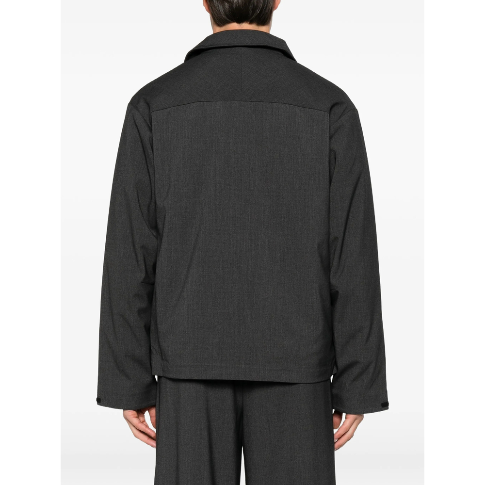 Asymmetric-Fastening Raglan-Sleeve Jacket
