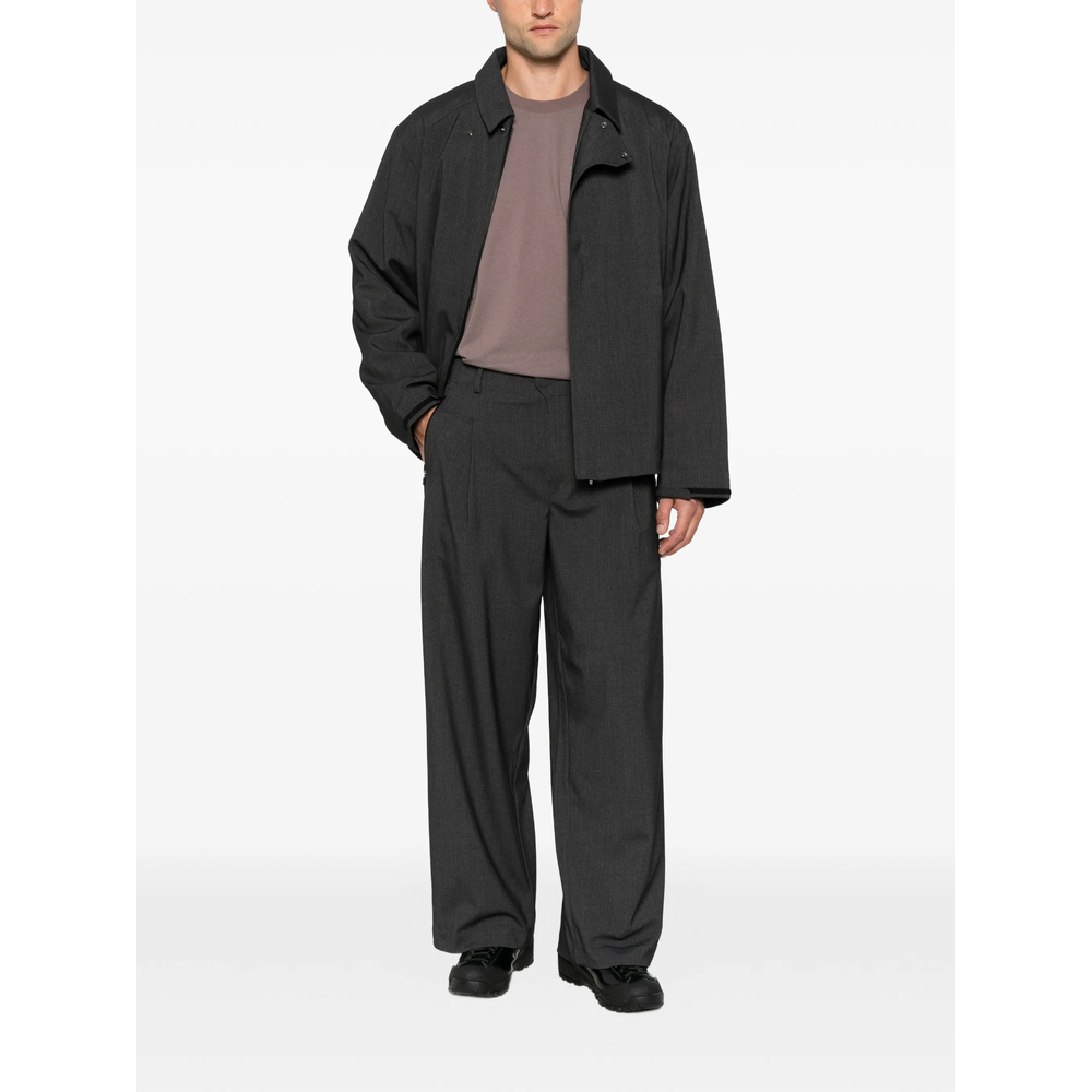 Asymmetric-Fastening Raglan-Sleeve Jacket