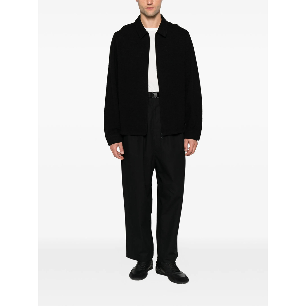Zip-Up Collared Cardigan