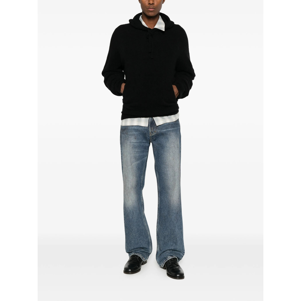 Drawstring Knitted Hoodie