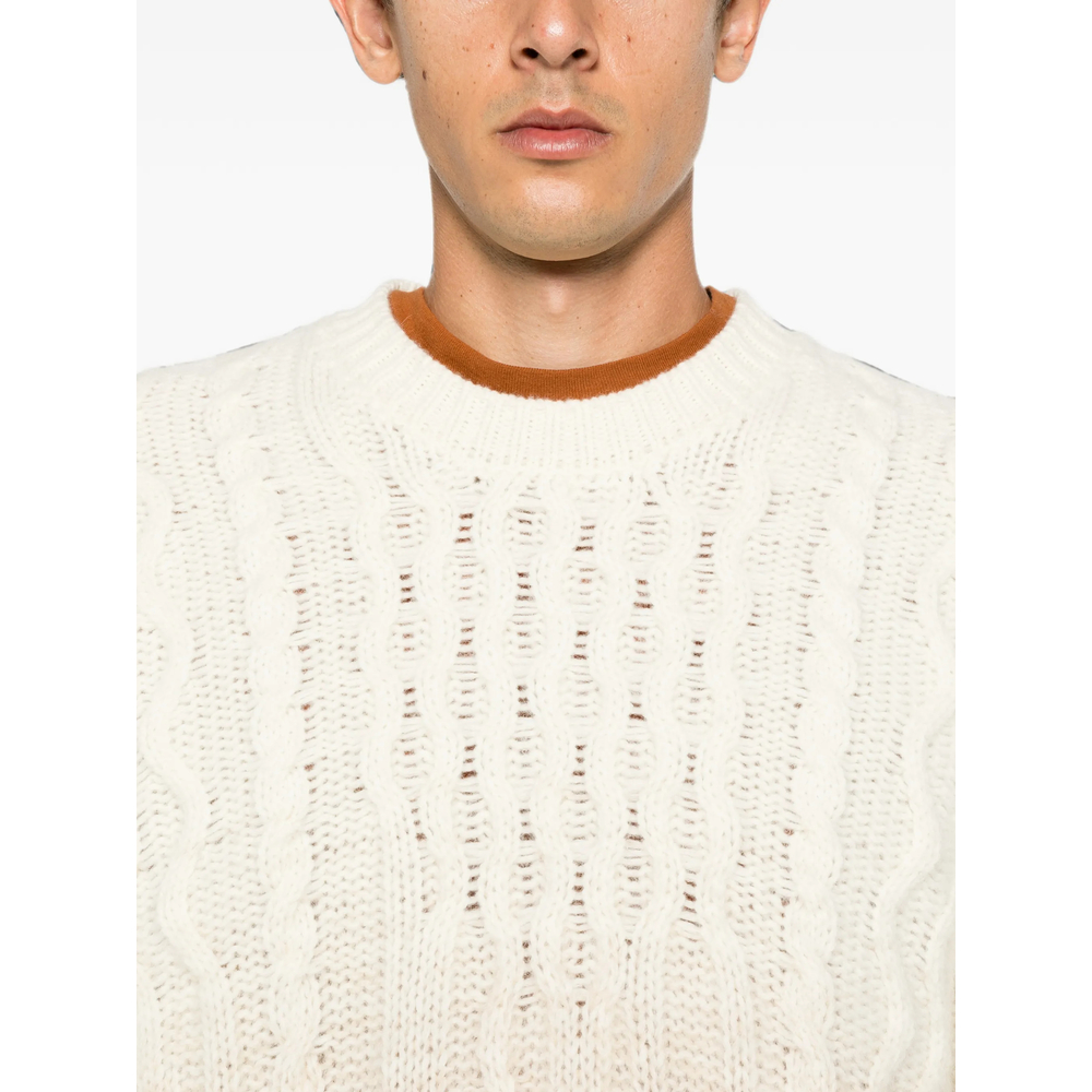 Cable-Knit Ombré-Effect Sweater