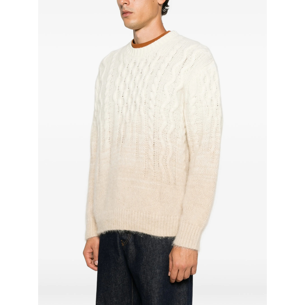 Cable-Knit Ombré-Effect Sweater