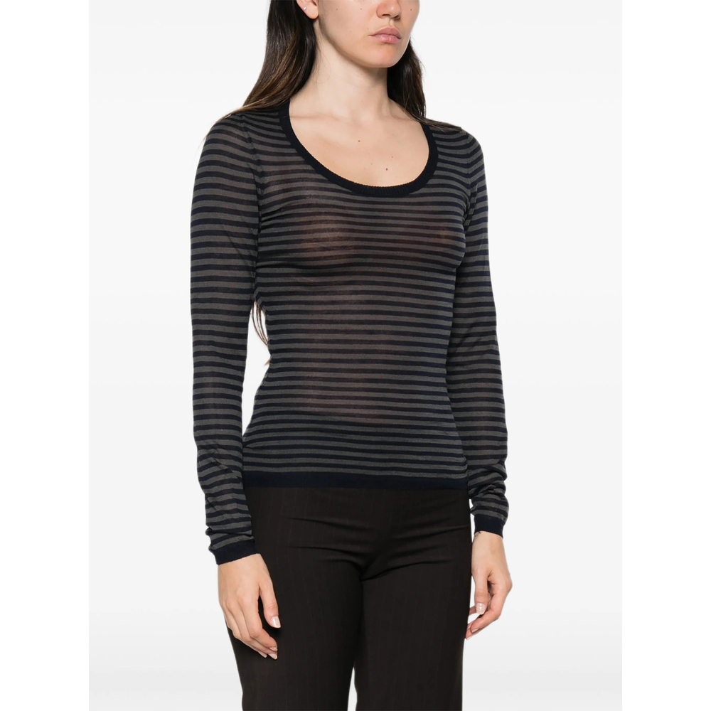 Garul Striped Scoop-Neck Sweater