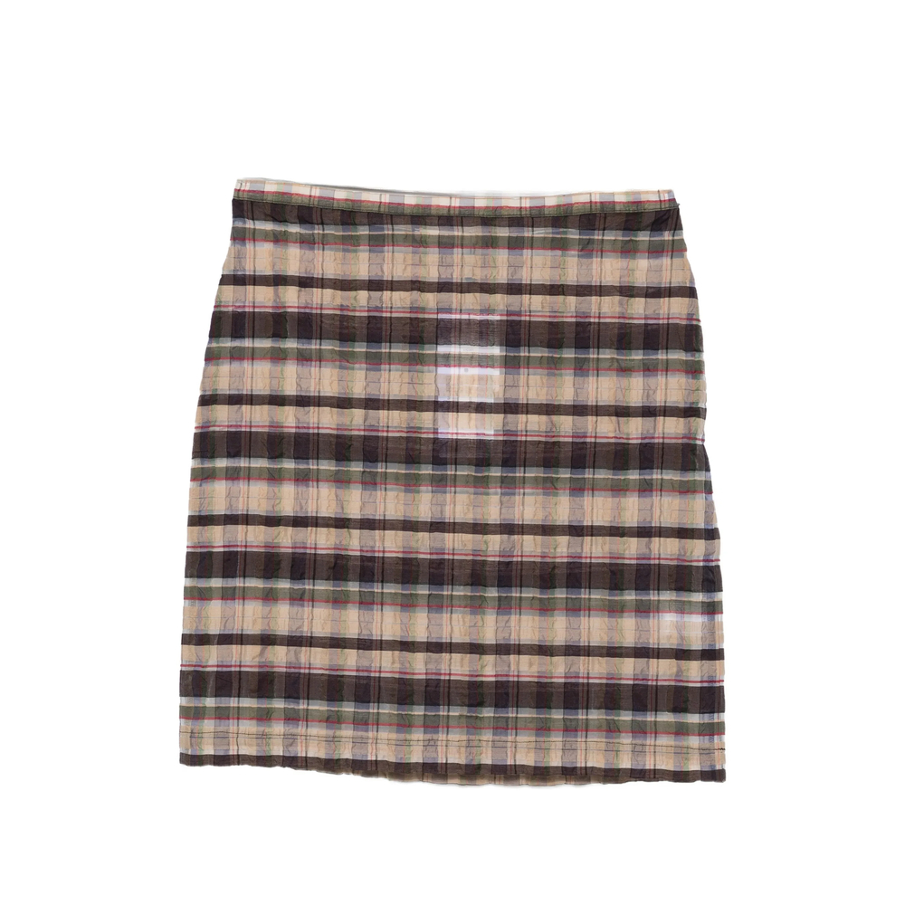 Paloma Wool Check-pattern Crinkled Mini Skirt