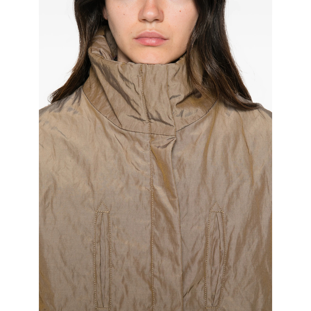 Lorde Ruched-Waist High-Neck Jacket