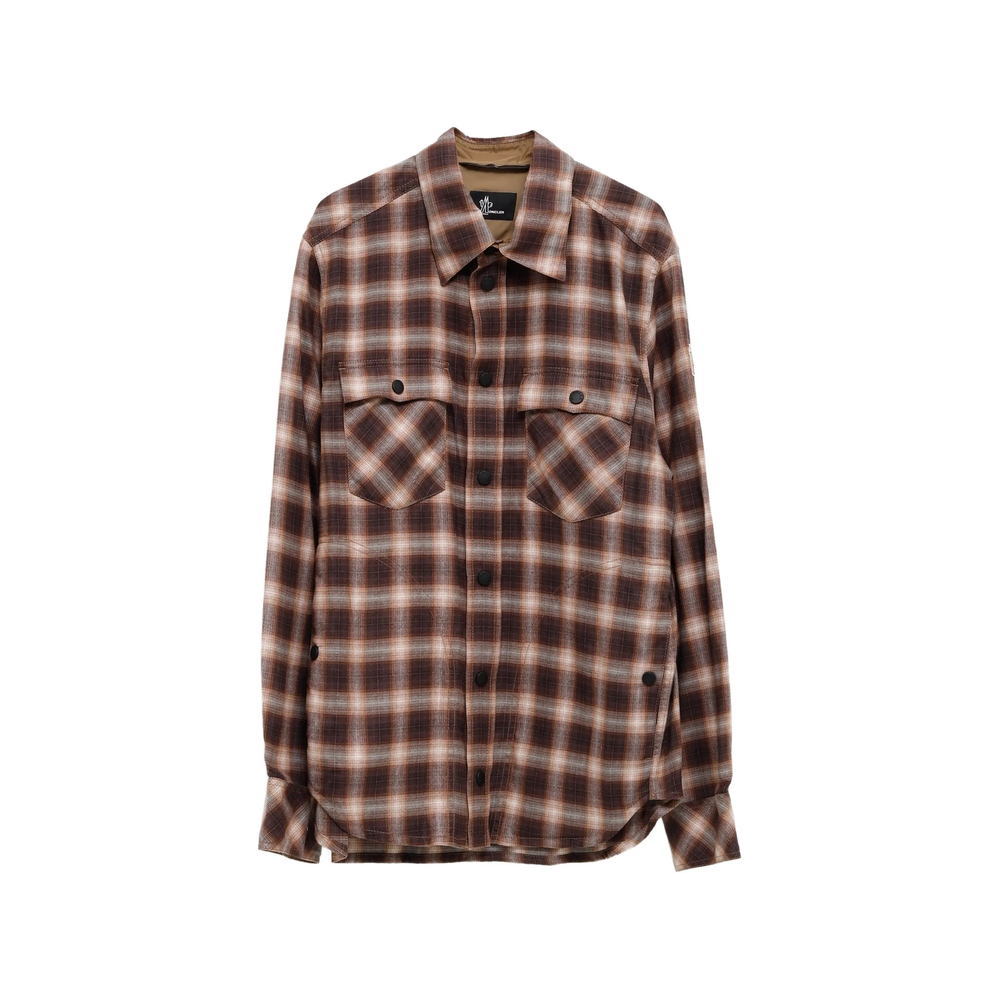Moncler Grenoble Check-pattern Long-sleeve Shirt
