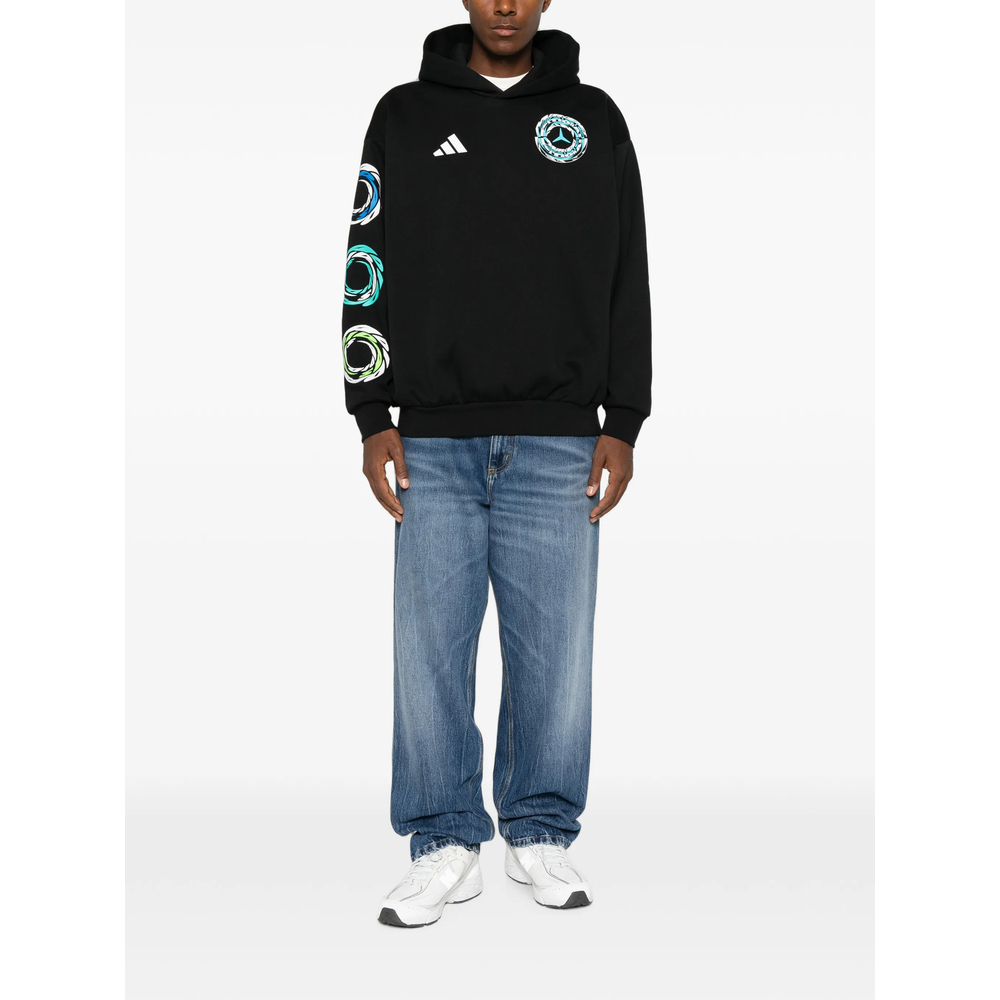 X Kris Andrew Small Mercedes-Amg Petronas Formula 1 Team Lights On Hoodie