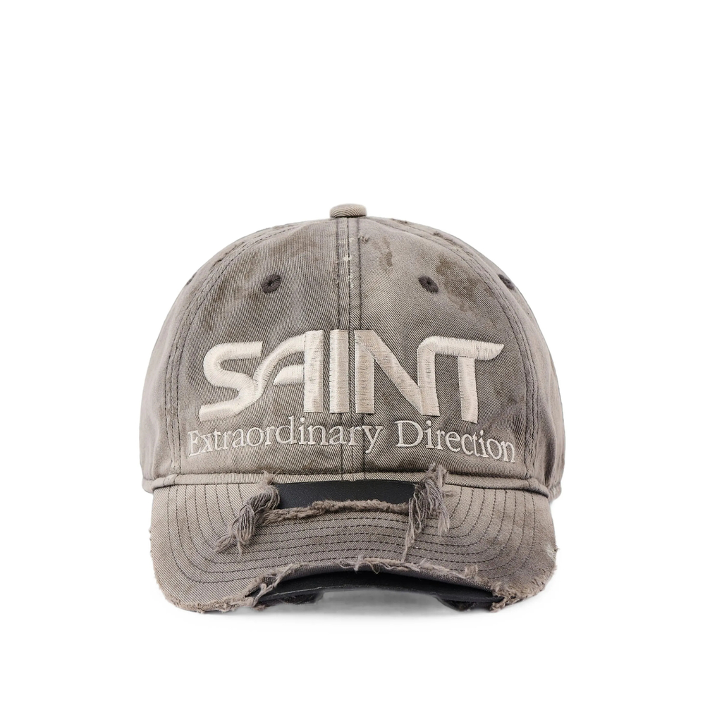Saint Mxxxxxx Distressed Logo-embroidered Baseball Cap