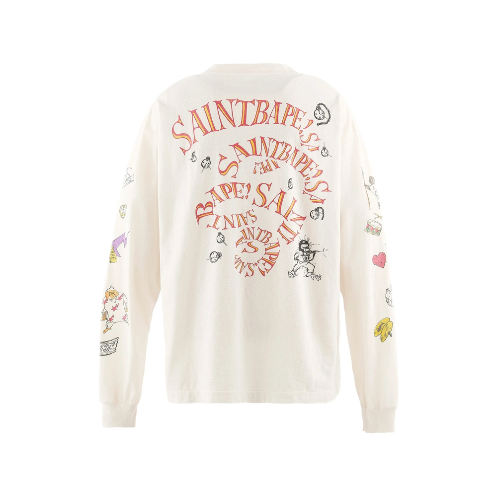 X A Bathing Ape Graphic-Print Long-Sleeve T-Shirt