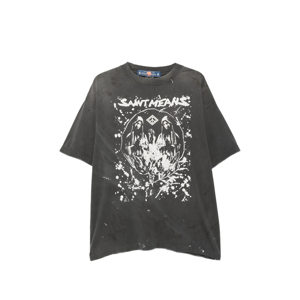 Saint Mxxxxxx Graphic-print Distressed T-shirt