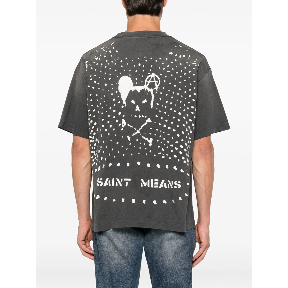 Graphic-Print Distressed T-Shirt