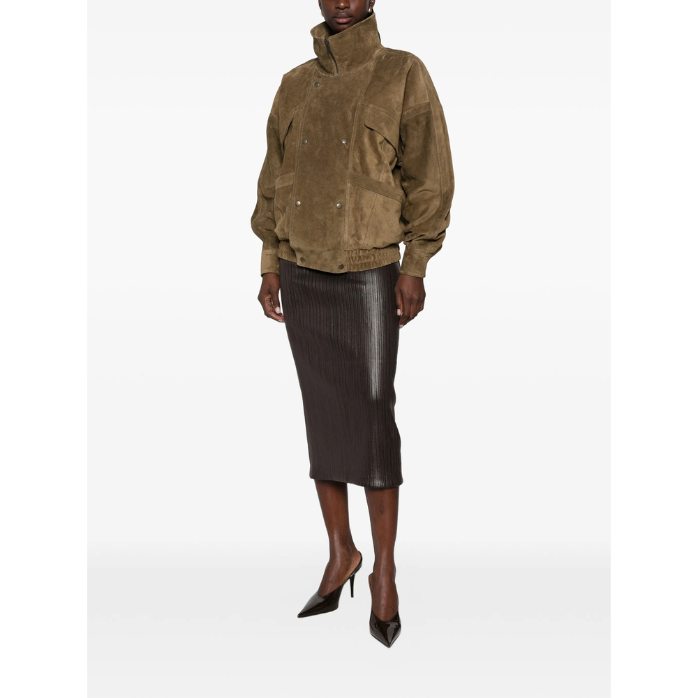 Suede Double-Breasted Jacket