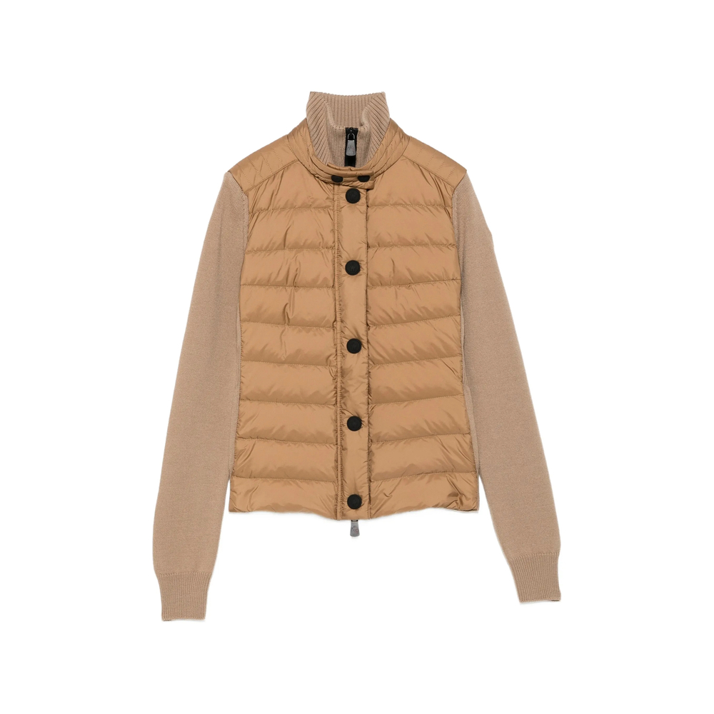 Grenoble Quilted-Panel High-Neck Jacket