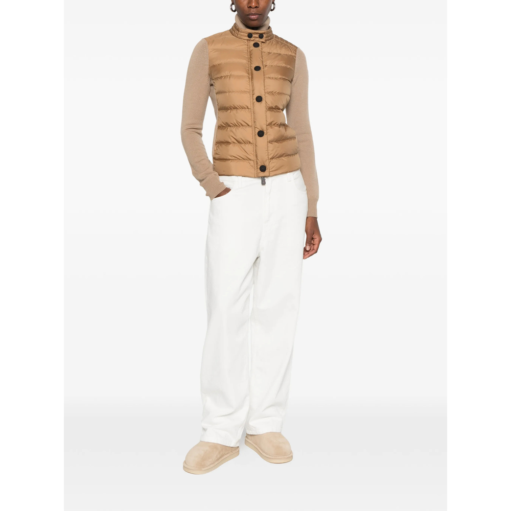 Grenoble Quilted-Panel High-Neck Jacket