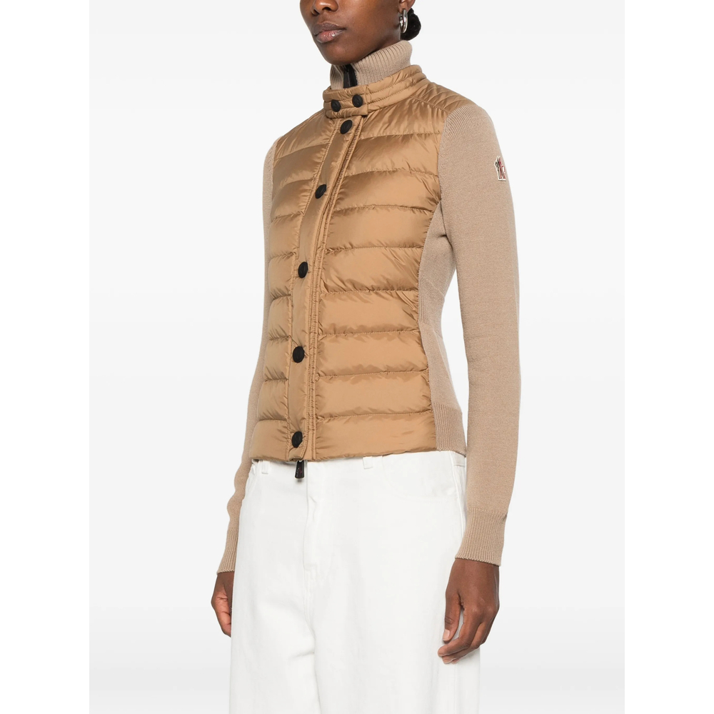Grenoble Quilted-Panel High-Neck Jacket