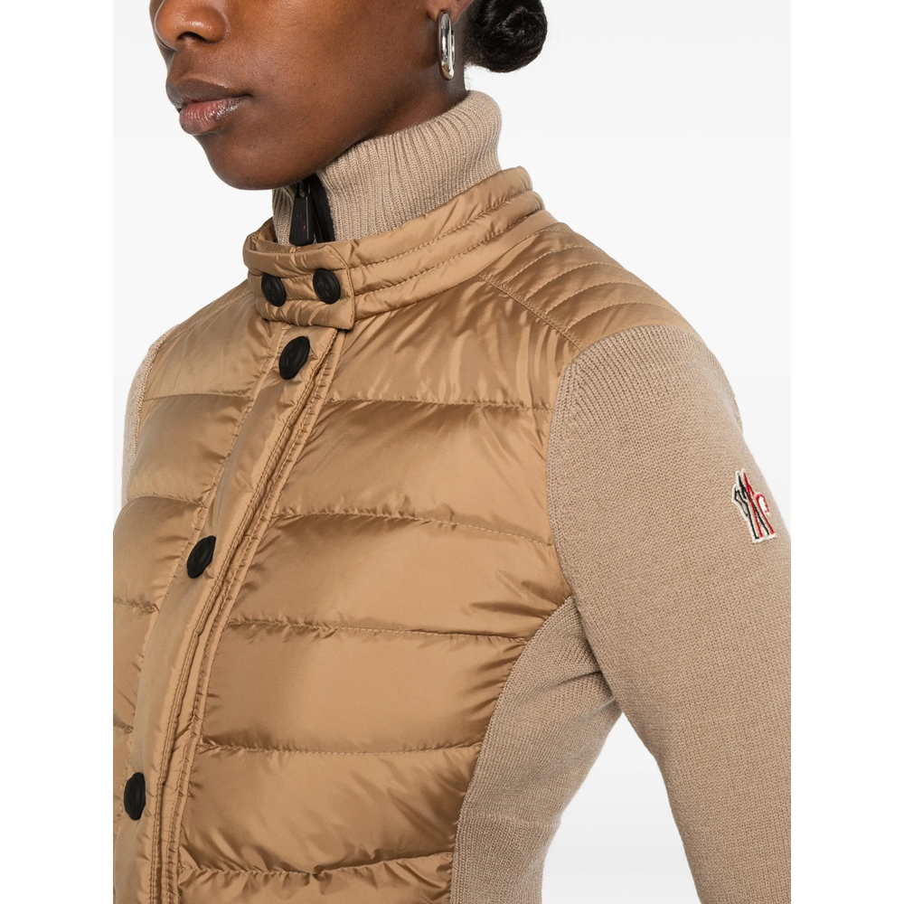 Grenoble Quilted-Panel High-Neck Jacket