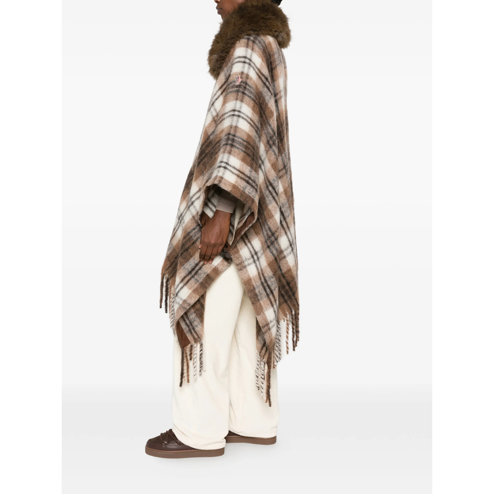 Grenoble Check-Pattern Cape