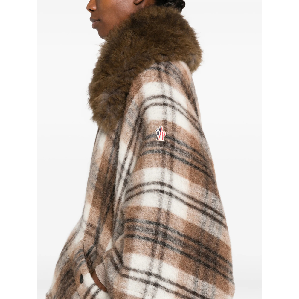 Grenoble Check-Pattern Cape