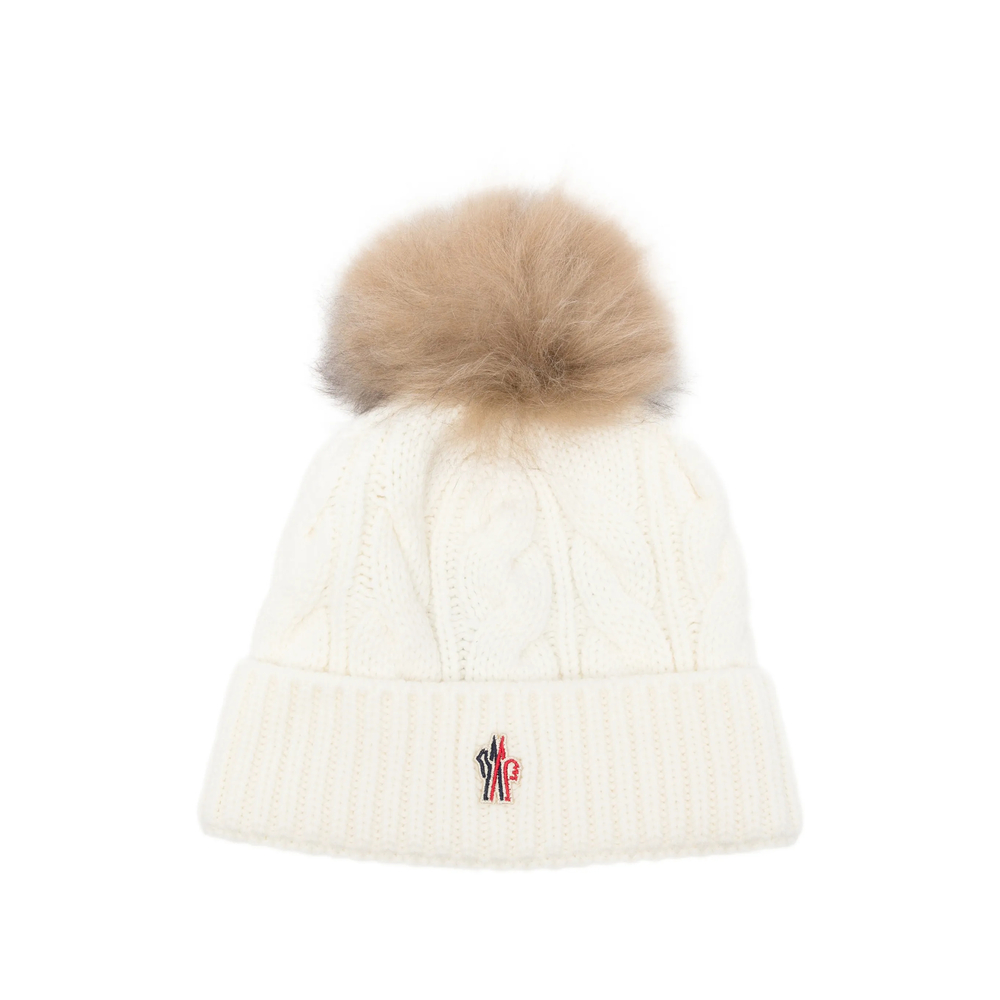 Moncler Grenoble Cable-knit Pompom Beanie Hat
